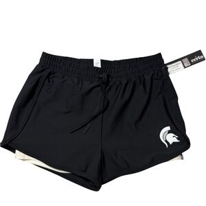 Michigan State University Certo Apparel 2-In-1 Black Women’s Shorts Size Medium